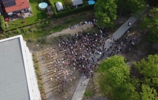 Zumba Flashmob auf dem schulhof